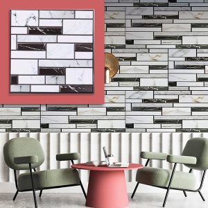 Naklejki ścienne 3D o wyglądzie marmuru (10 sztuk) | MARBLEBLOCKS