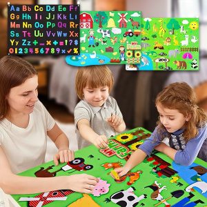 Tablica filcowa dla dzieci (30 naklejek + mata) | FELTLAND