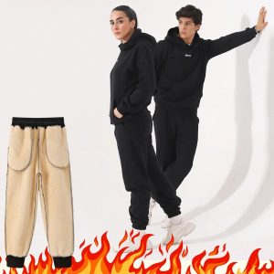 Spodnie Dresowe Unisex z Podszewką z Polaru | SNUGJOGGERS